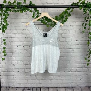Nike || Two-toned gray scoop neck tank